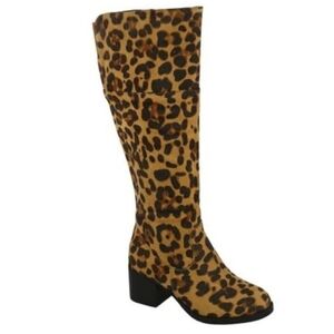 Kids Leopard Print Long Boots